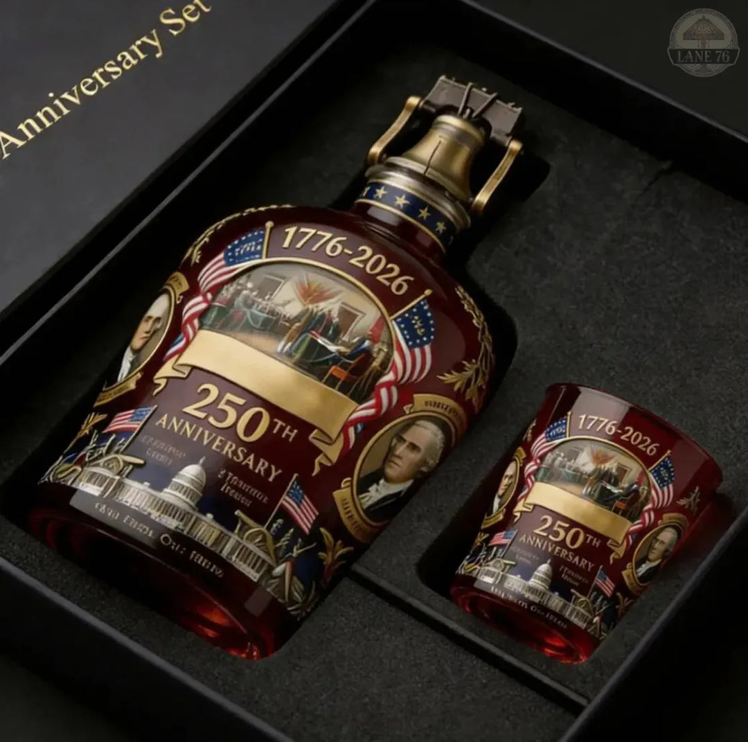 250th Anniversary Whiskey Decanter & Glass Set