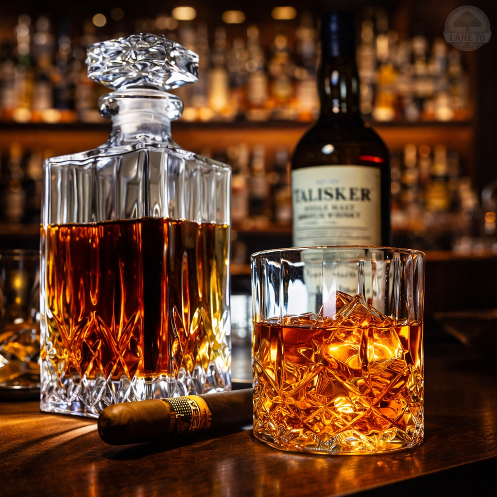 Whiskey Decanter - Set with Bottles and Glasses