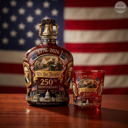 250th Anniversary Whiskey Decanter & Glass Set