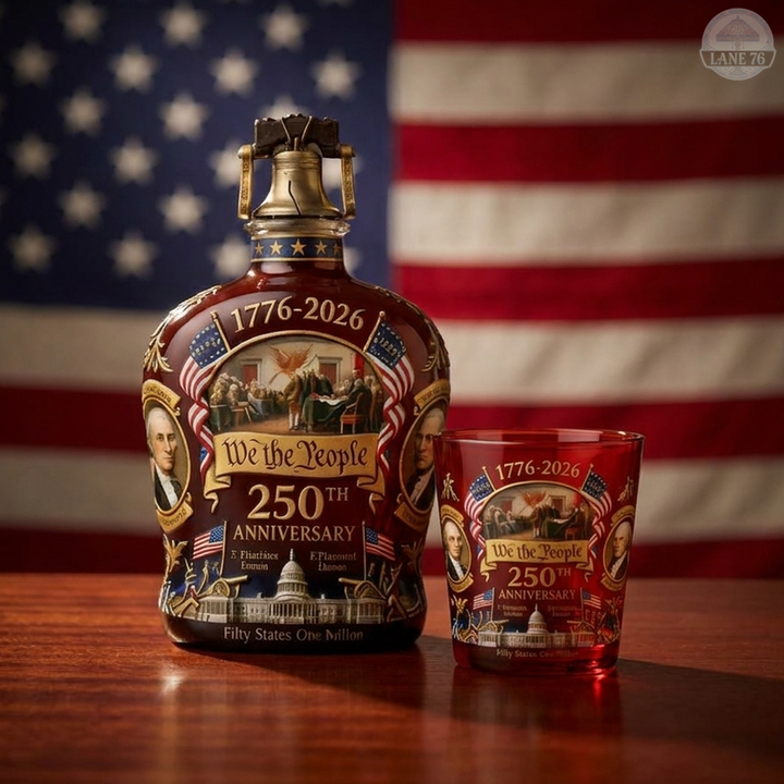 250th Anniversary Whiskey Decanter & Glass Set