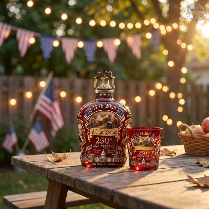 250th Anniversary Whiskey Decanter & Glass Set