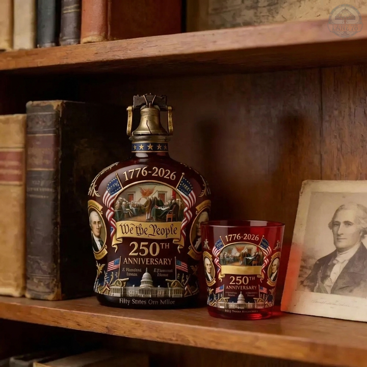 250th Anniversary Whiskey Decanter & Glass Set