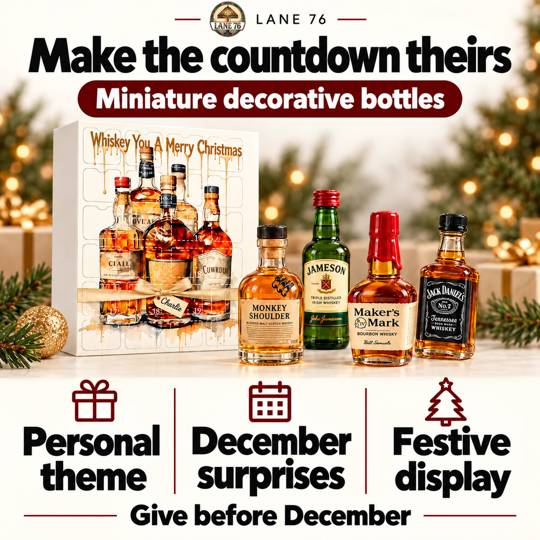 Lane 76 — miniature decorative bottle advent calendar features