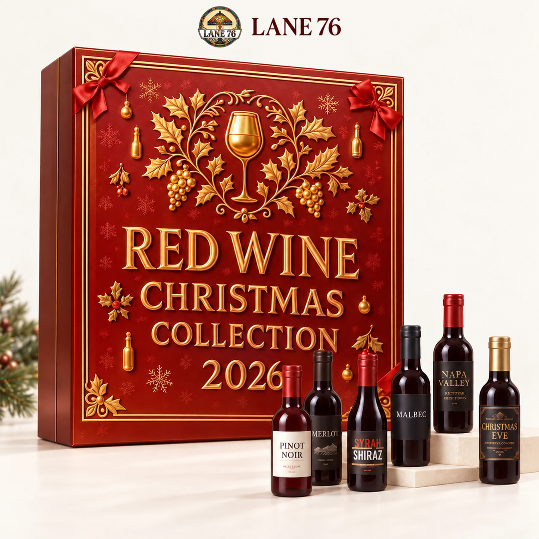 Lane 76 — miniature decorative bottle advent calendar, original product design and colors.