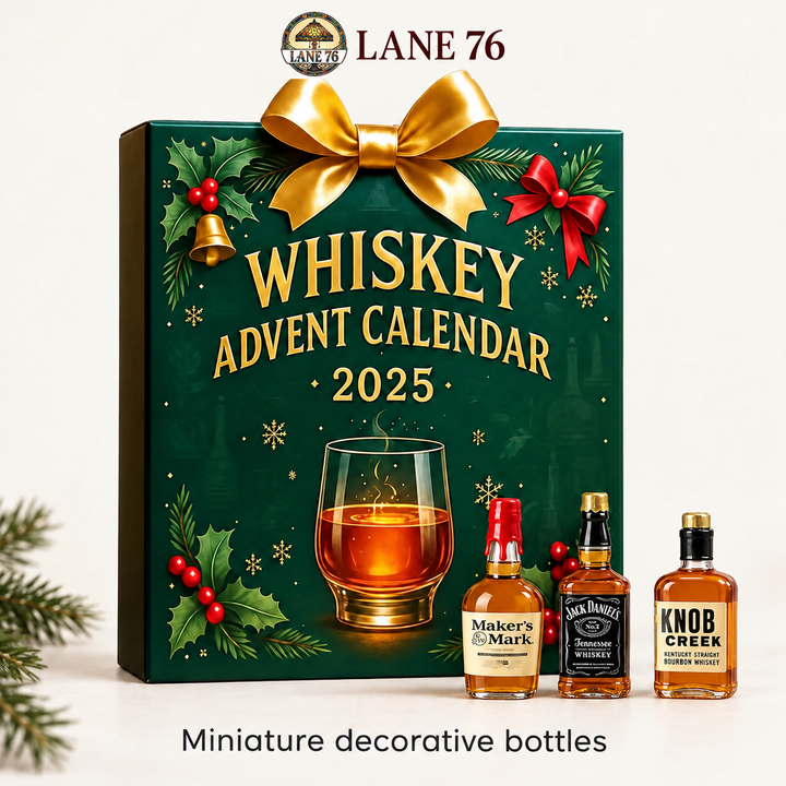 Lane 76 — miniature decorative bottle advent calendar, original product design and colors.