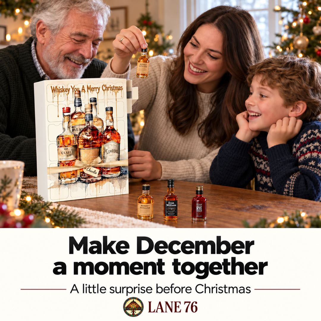 Lane 76 — miniature decorative bottle advent calendar Christmas lifestyle