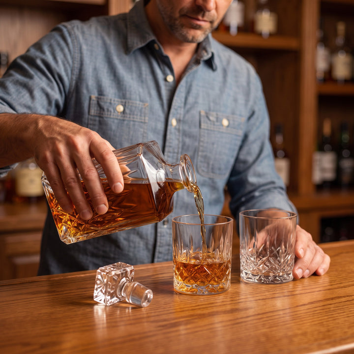 Whiskey Decanter - Set with Decanter and Glasses
