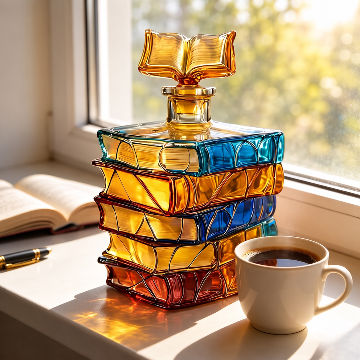 Whiskey Decanter - Stack of Books Edition