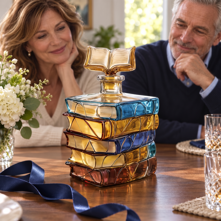 Whiskey Decanter - Stack of Books Edition
