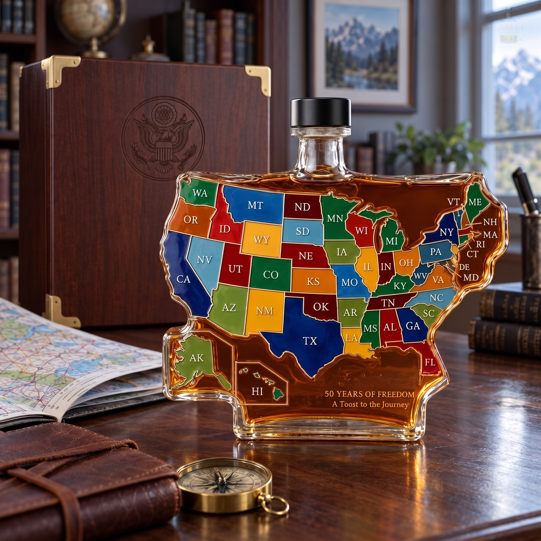 Whiskey Decanter - USA Map 250th Anniversary Edition