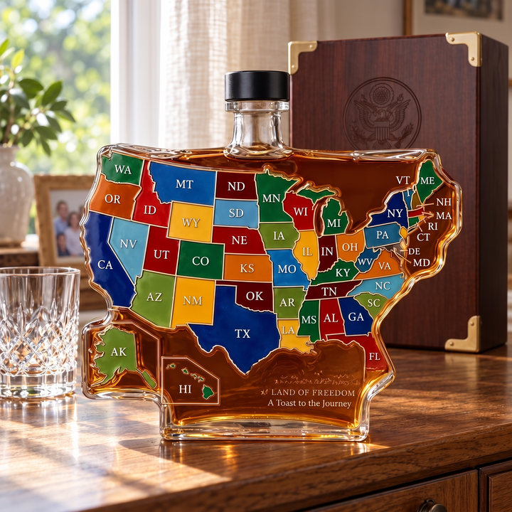 Whiskey Decanter - USA Map 250th Anniversary Edition